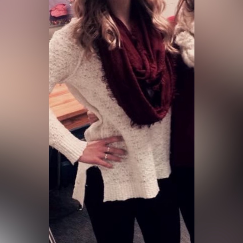 Free People White Knitted Sweater